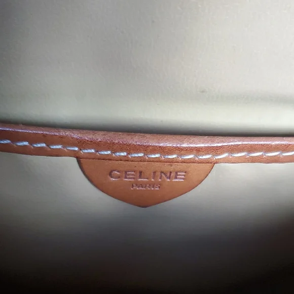 CELINE Brown Macadam Flap Crossbody Bag - Picture 11 of 17